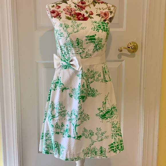 Lilly Pulitzer Strapless dress in Resort White Spring Fever Toile size 8 - Picture 2 of 11